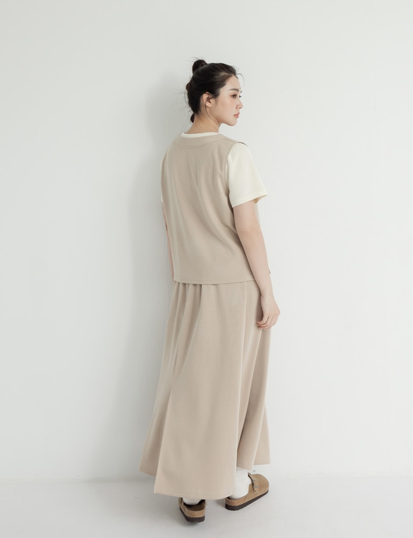 Instant Icy Cooling Cloud Cotton High Waist A-Line Plus Size Maxi Skirt