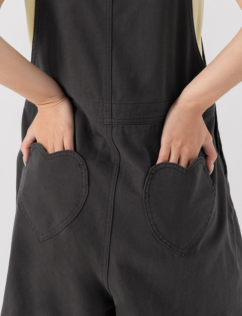 Poly Lulu x UGLY MEWS Collab Plus Size Overall Shorts