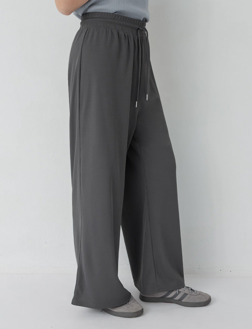 Hip-Contouring Slim Plus Size Wide Leg Pants (Long)