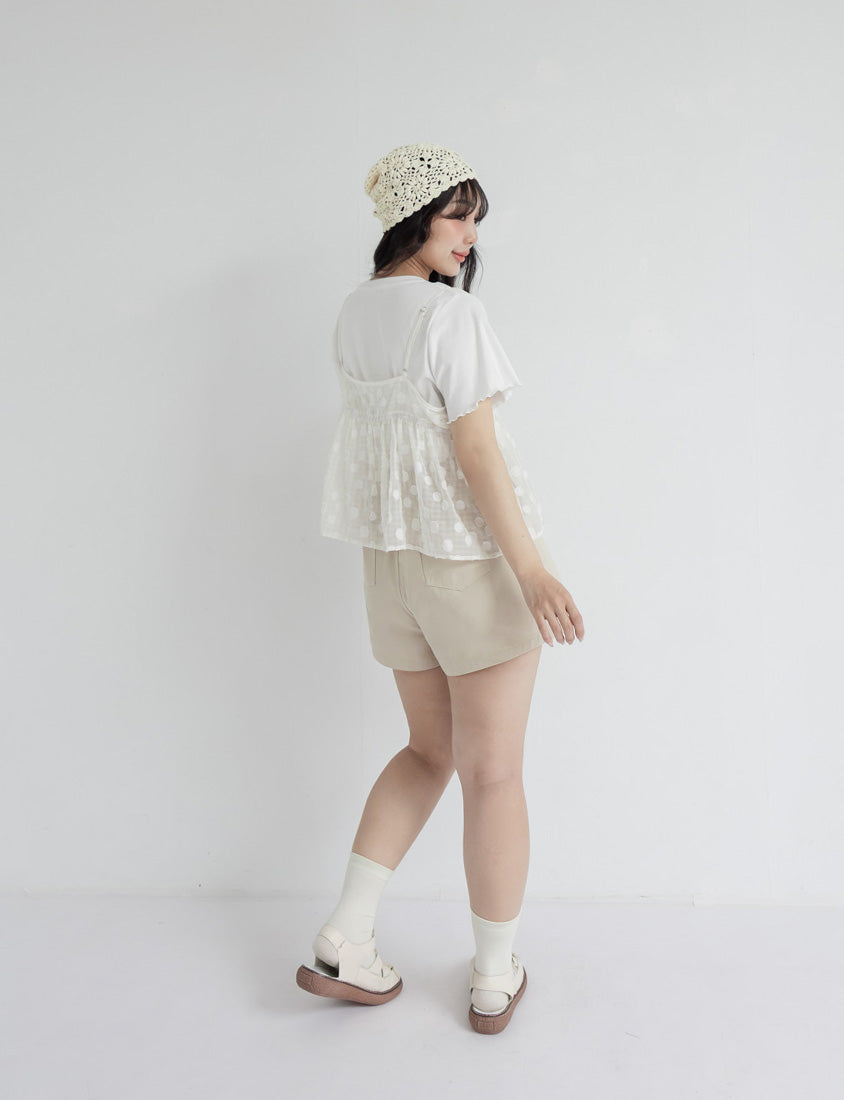 Playful Bubble Plaid Plus Size Two-Piece Set