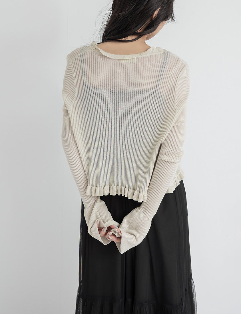 Instant Cooling Tencel Blend Tie-Front Knit Plus Size Cardigan
