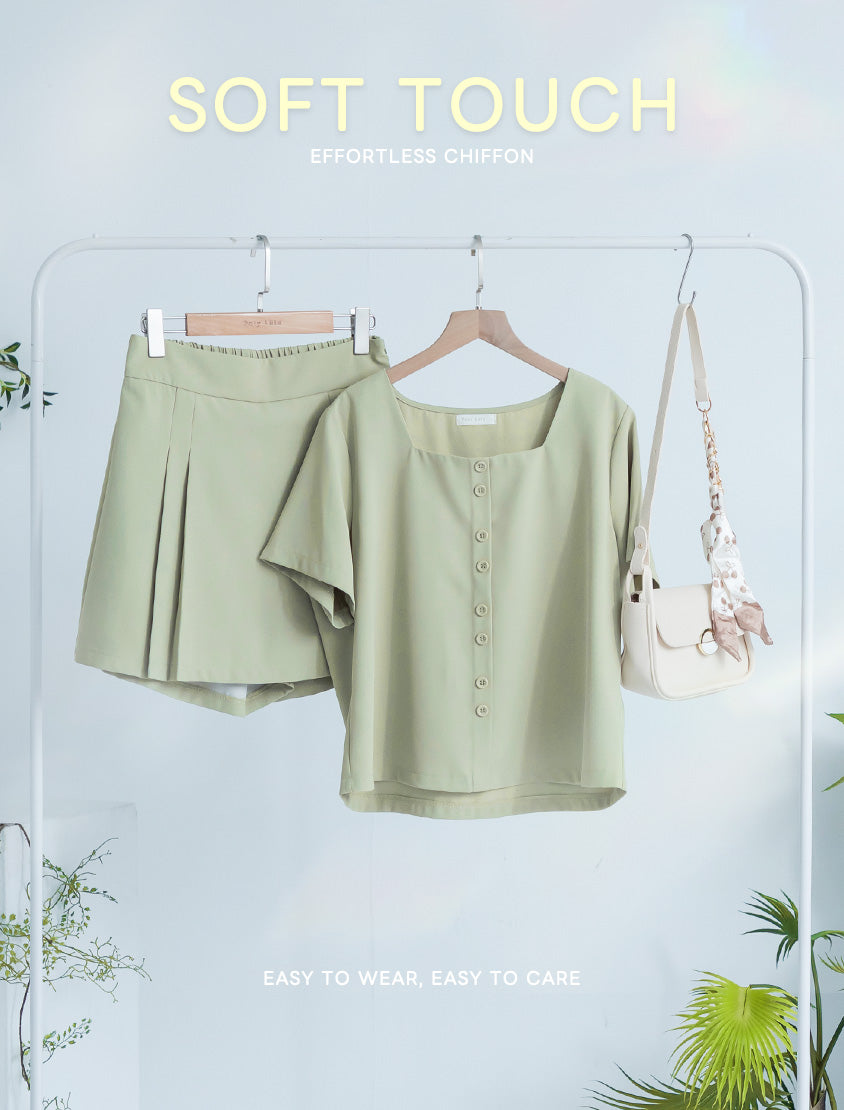 MISS. Elegant Wrinkle-Resistant Pleated Chiffon Plus Size Skirt