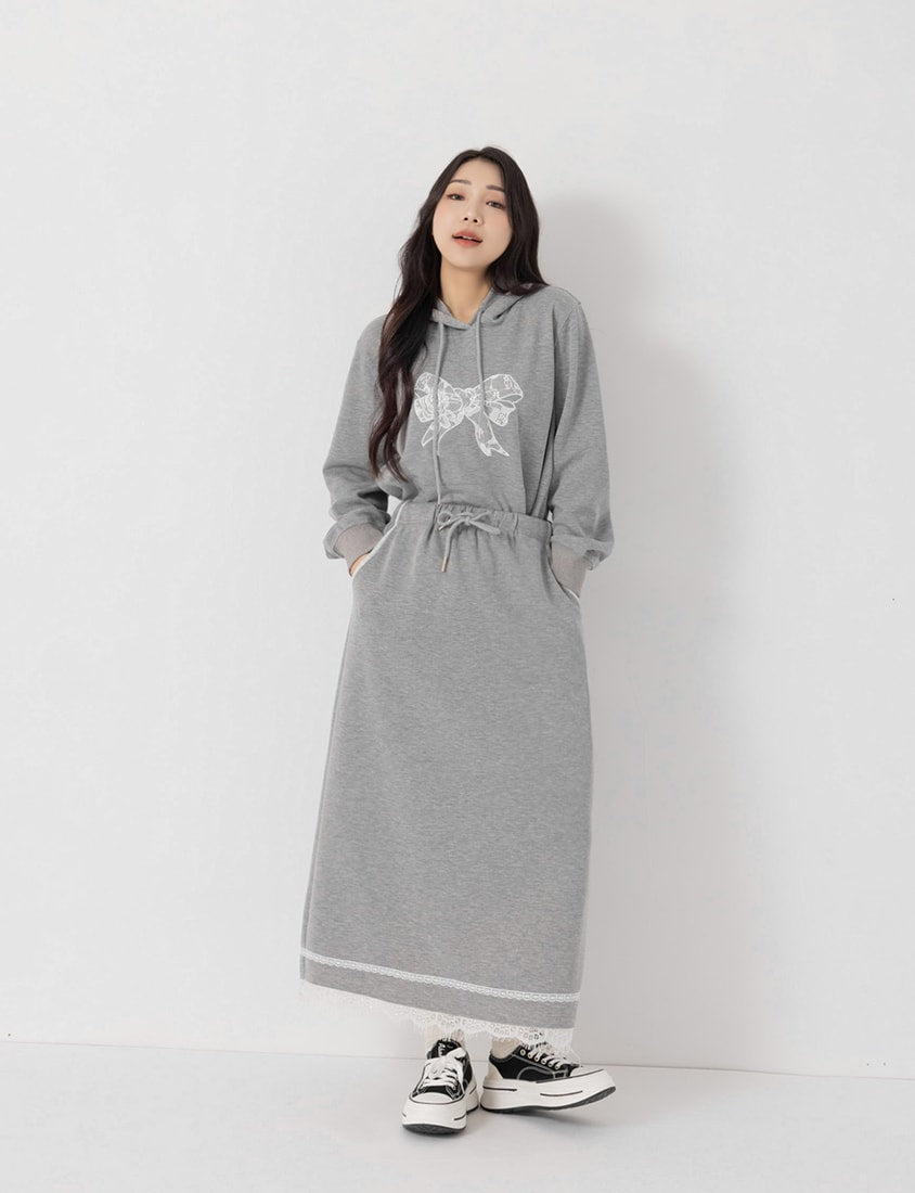 Lace Bow Cloud Cotton Plus Size Hoodie