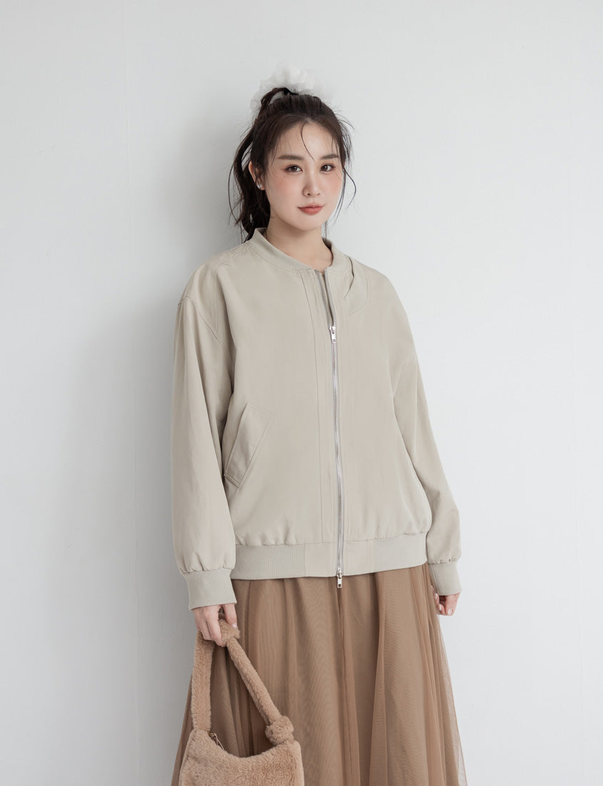 Matching Moments Asymmetric Plus Size Oversized Bomber Jacket (Unisex)