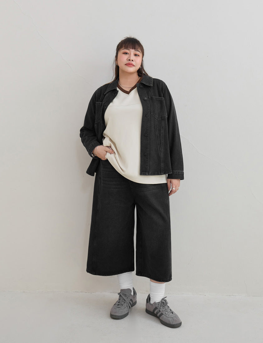 American Sporty Colorblock Oversized Long Sleeve Top (Unisex)