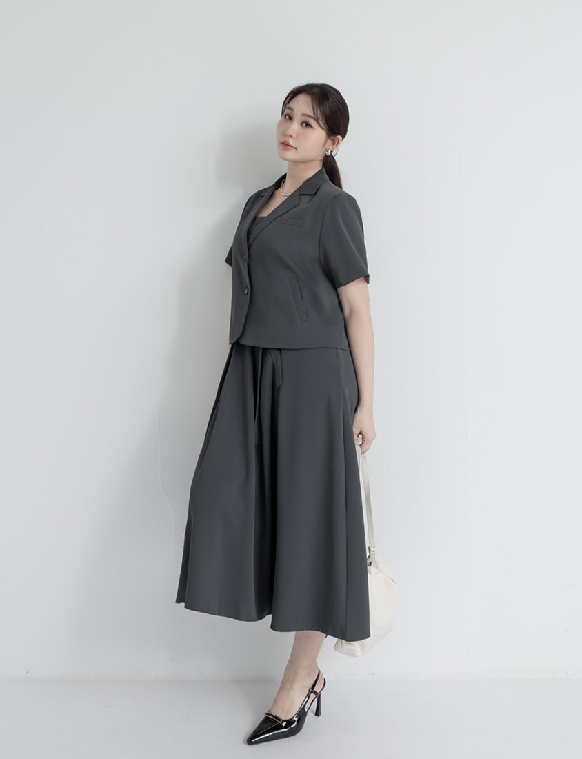 MISS. Silky Cool Refined Tailored Plus Size Blazer