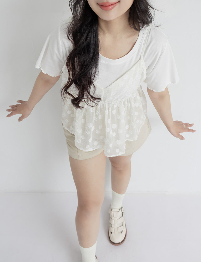 Playful Bubble Plaid Plus Size Two-Piece Set