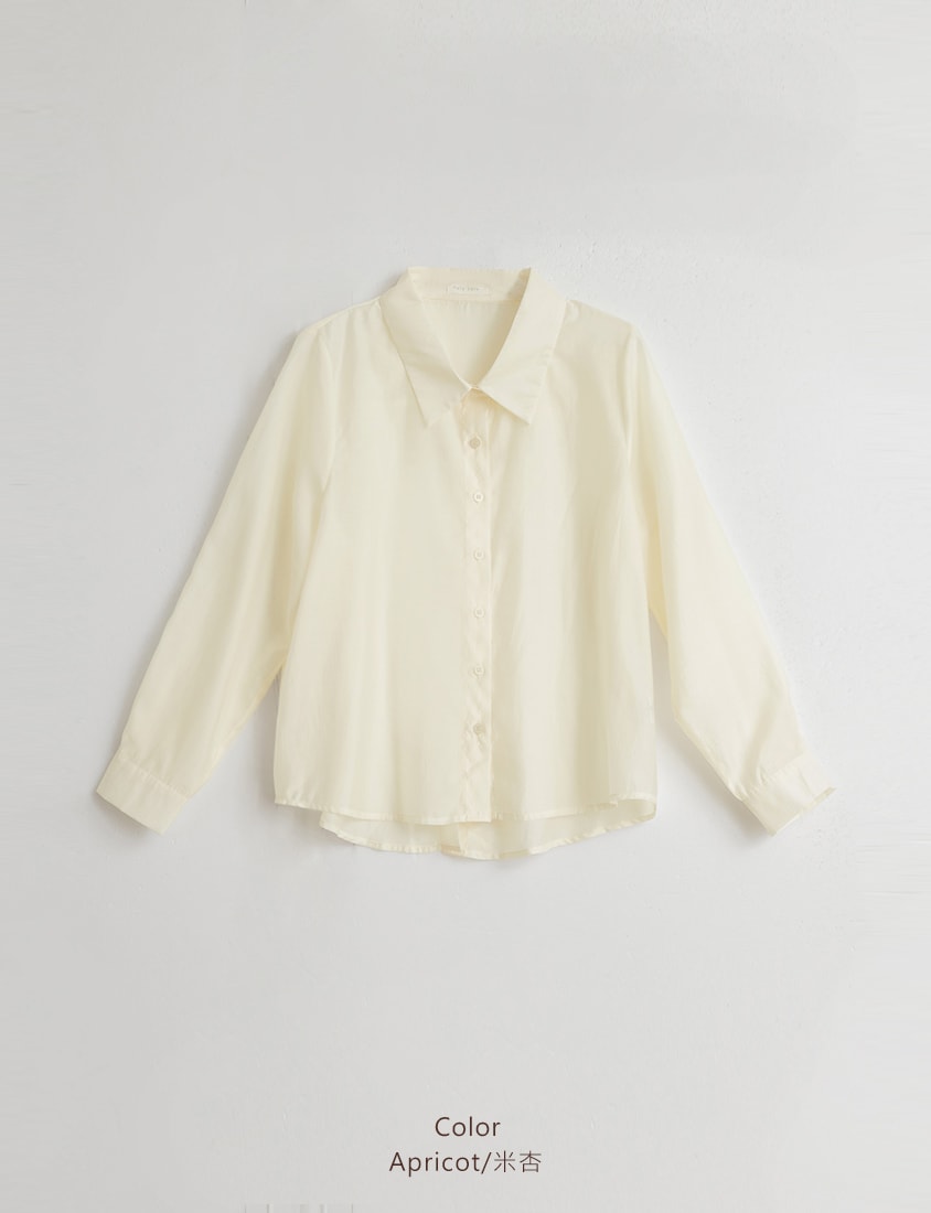 Tencel Silky Sheer Back Slit Tie-Front Plus Size Shirt
