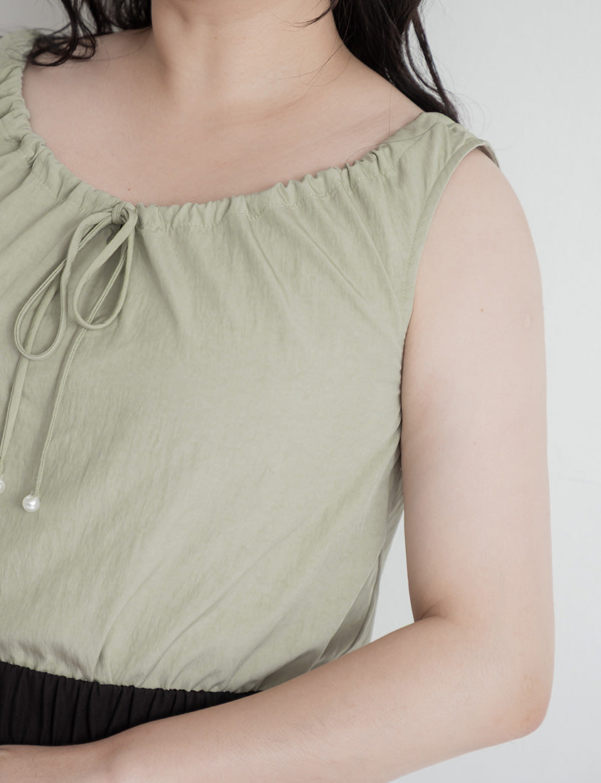 Cooling Drawstring Sleeveless Plus Size Top