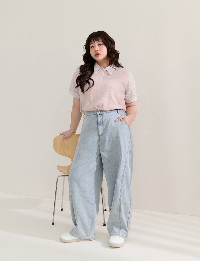 Apple-Shaped Friendly! Perfect Fit Plus Size Curved Leg Jeans