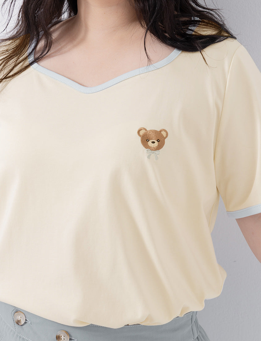 Instant Cooling Sorona Teddy Embroidered Plus Size Tee