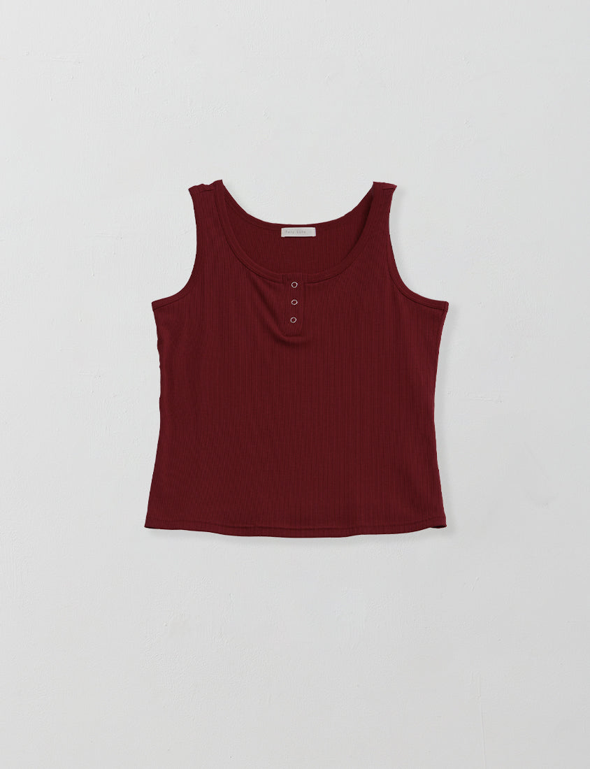 Cooling Lyocell Ribbed Crewneck Plus Size Tank Top