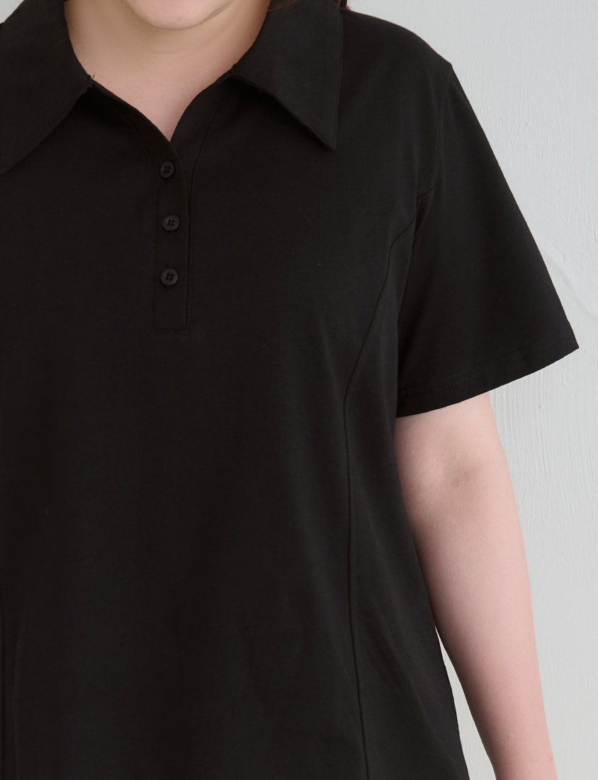 Cooling Slim Fit Polo Plus Size Top