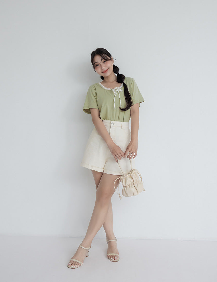Korean Style Layered Faux Two-Piece Plus Size Top