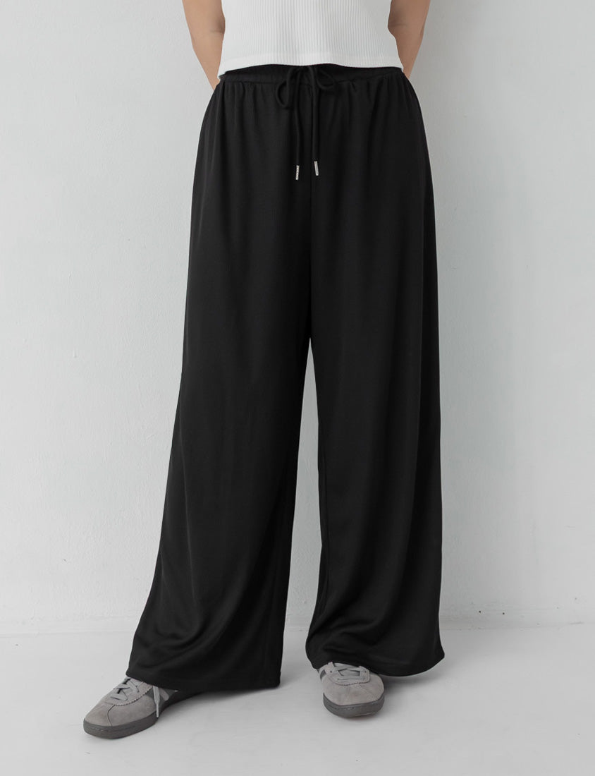 Hip-Contouring Slim Plus Size Wide Leg Pants (Long)