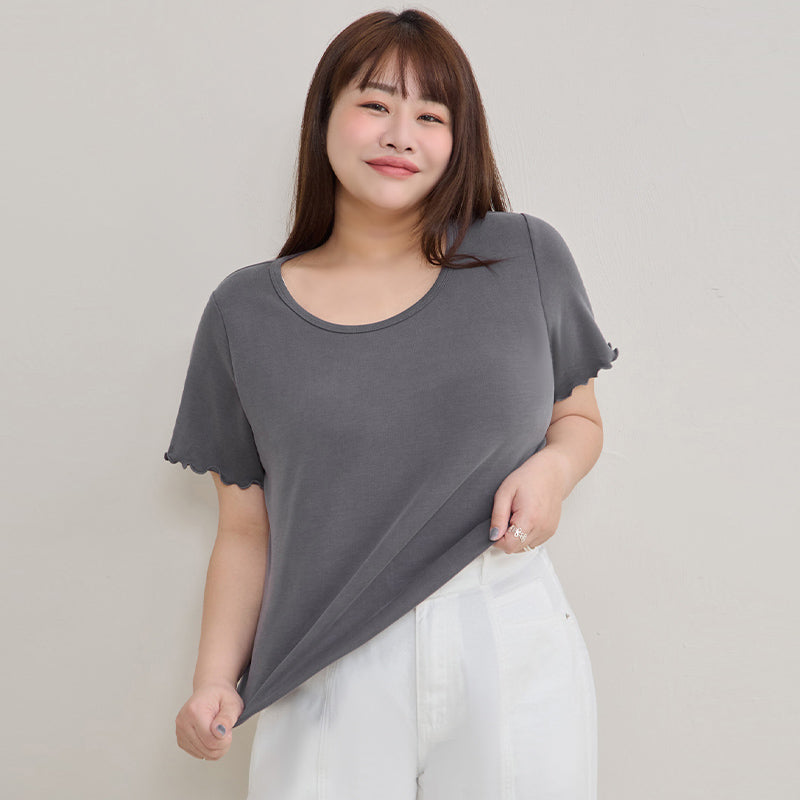 Instant Cool Cloud Cotton Crewneck Plus Size Tee