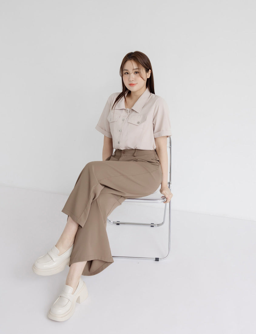 Sophisticated Pleated Drawstring Plus Size Tailored Pants