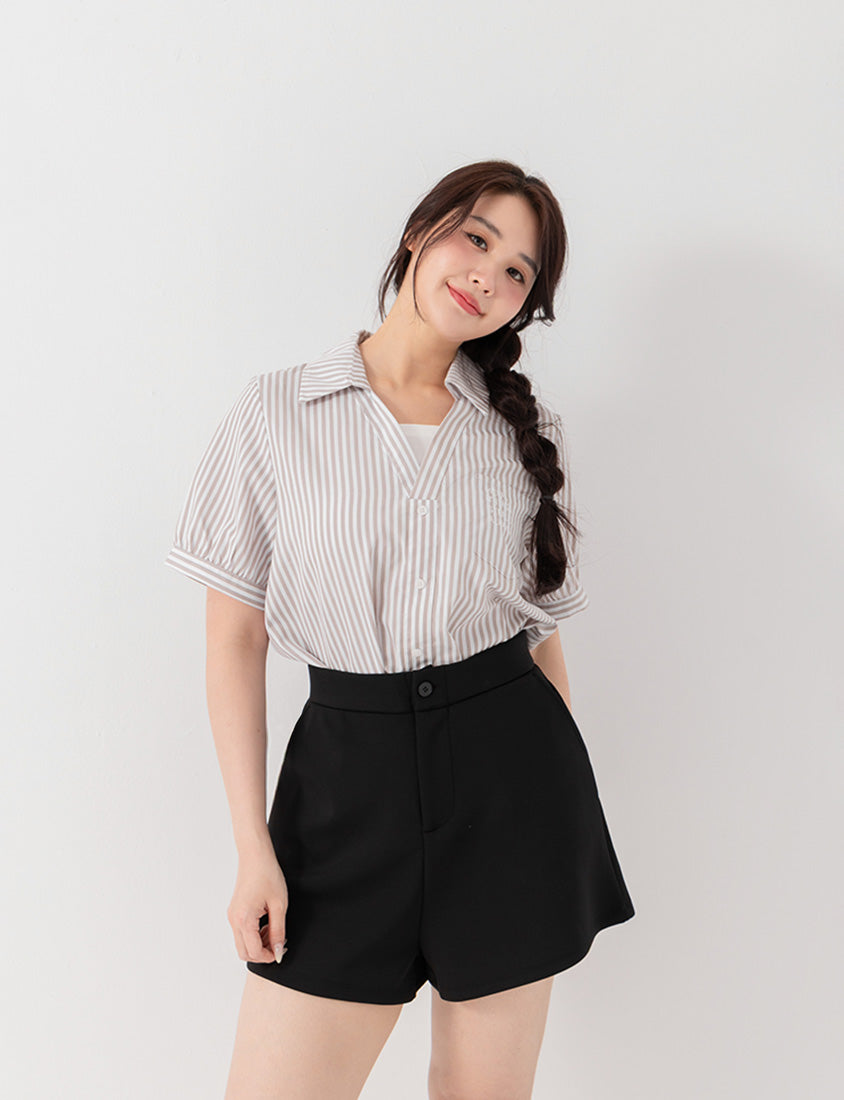 Standard Perfect Fit Structured Cloud Cotton Plus Size Shorts