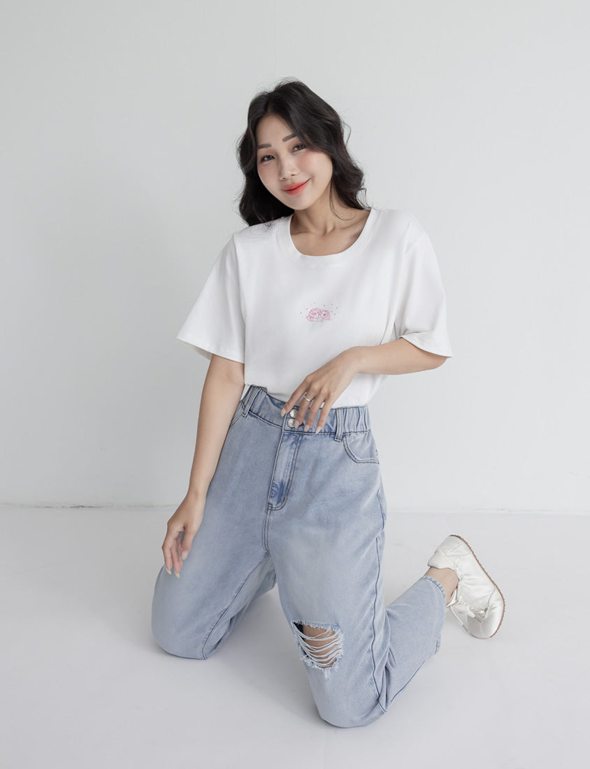 Cooling Lyocell Slimming Plus Size Boyfriend Jeans