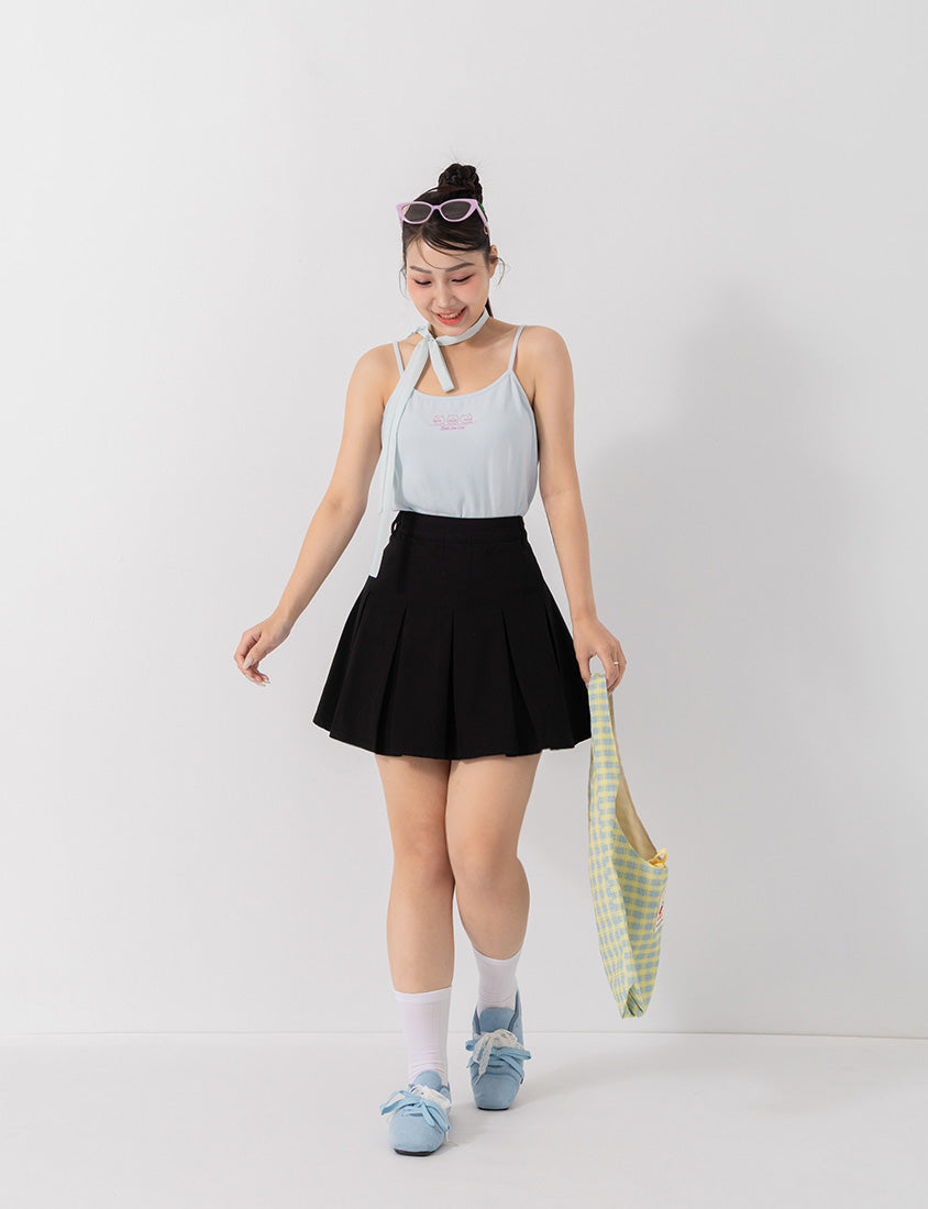 Poly Lulu x UGLY MEWS Collab Plus Size Ribbed Tank Top (With Tie Strap)