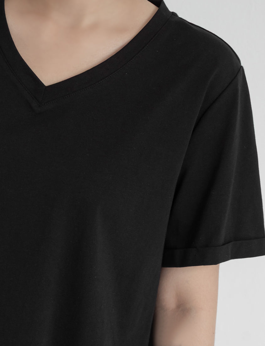 Instant Icy Cooling Sorona Plus Size V-Neck Tee