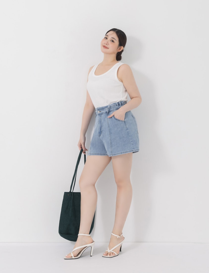 Basic Ribbed Sleeveless Plus Size Tank Top