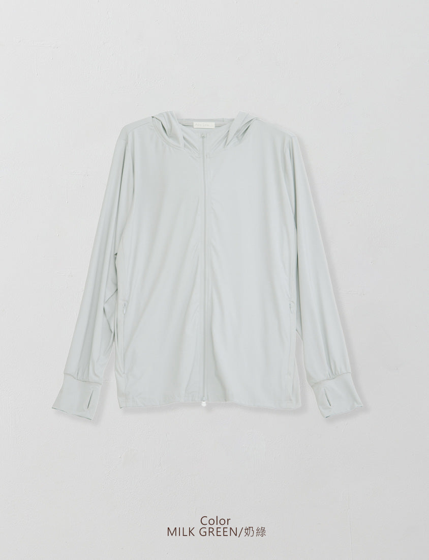 Icy Cooling Detachable Hooded Sun Protection Plus Size Jacket