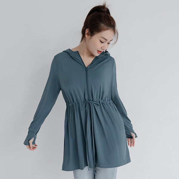 UV PRO+ Cooling Tech Sun Protection Plus Size Longline Jacket
