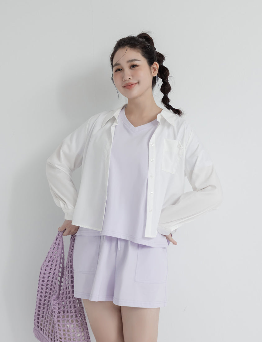 Instant Icy Cooling Sorona Plus Size V-Neck Tee