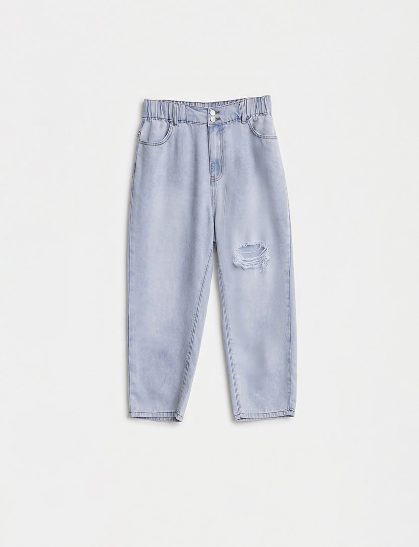 Cooling Lyocell Slimming Plus Size Boyfriend Jeans