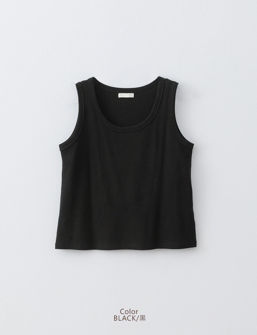 Basic Ribbed Sleeveless Plus Size Tank Top