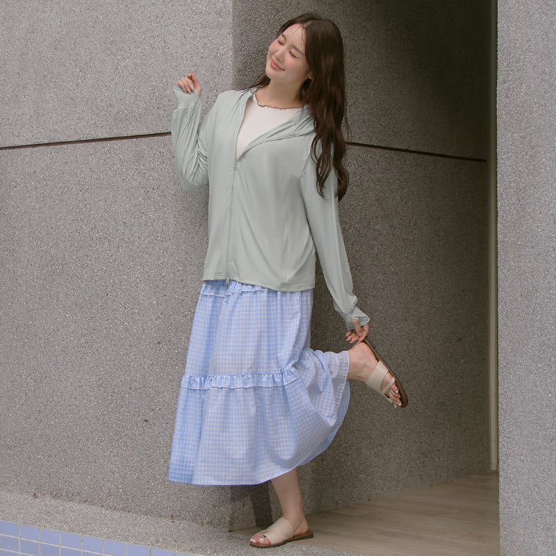 Icy Cooling Detachable Hooded Sun Protection Plus Size Jacket