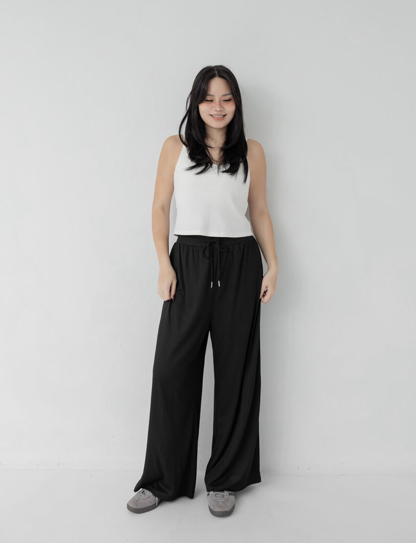 Hip-Contouring Slim Plus Size Wide Leg Pants (Long)