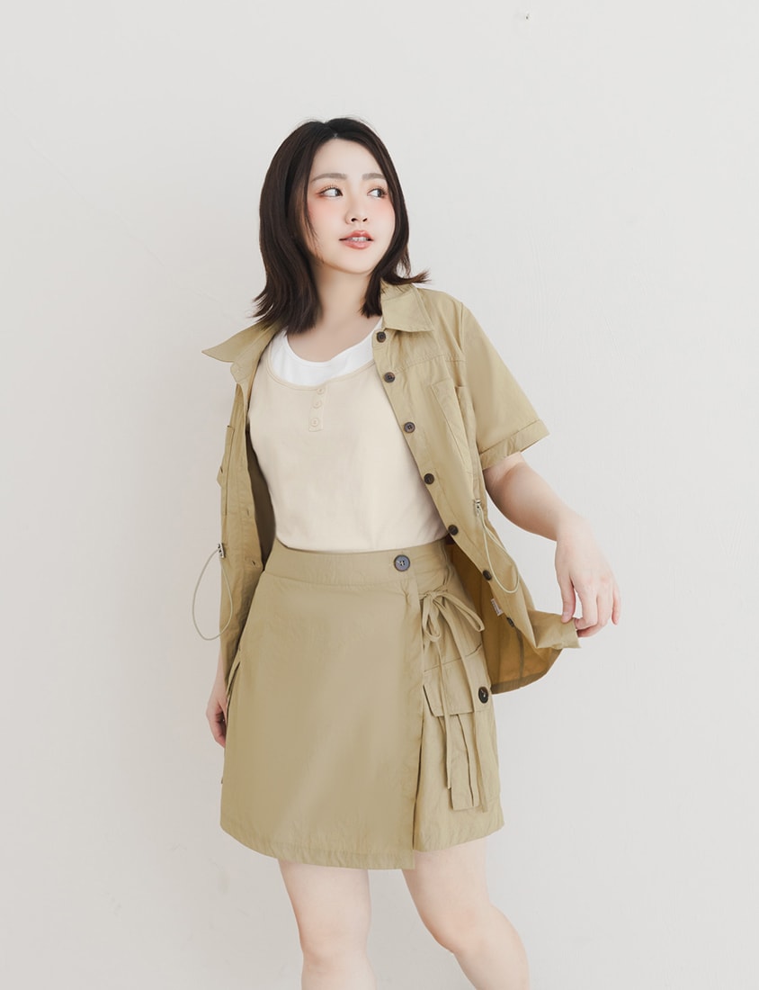 Versatile Faux Two Piece Button Front Plus Size Vest