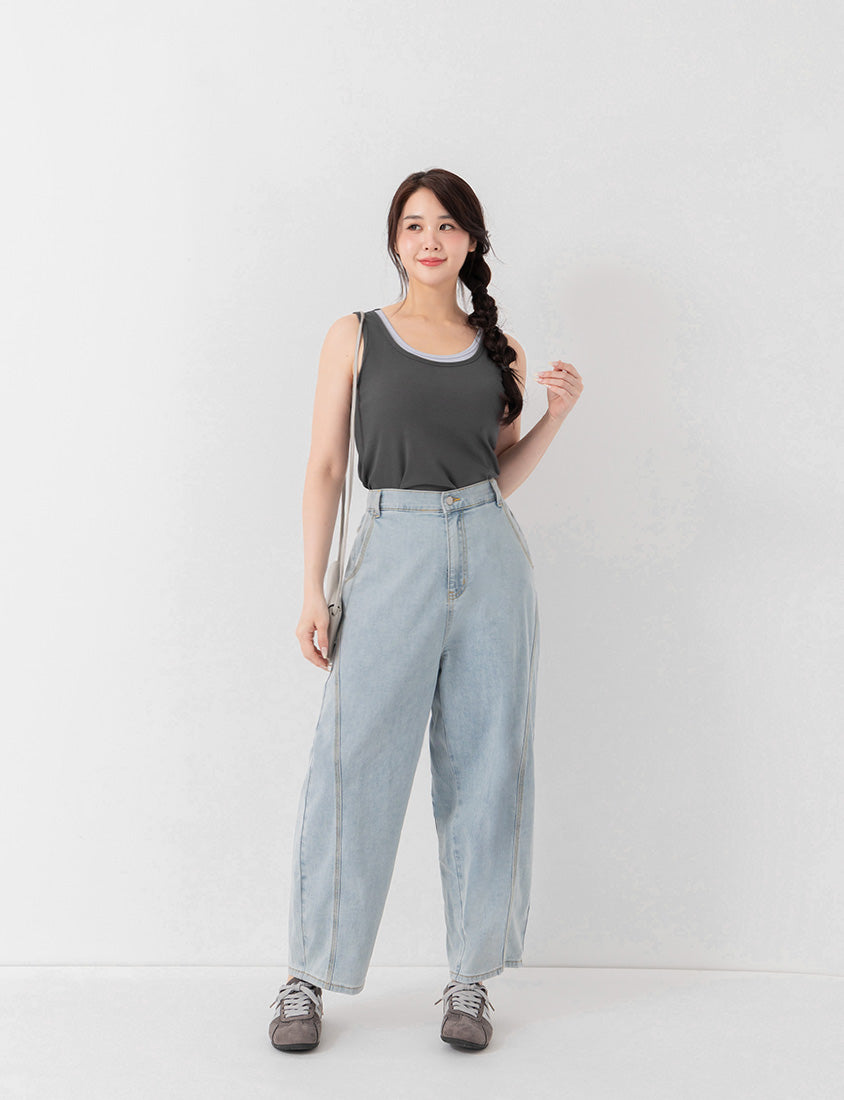 Standard Perfect Fit Plus Size Curved Leg Jeans