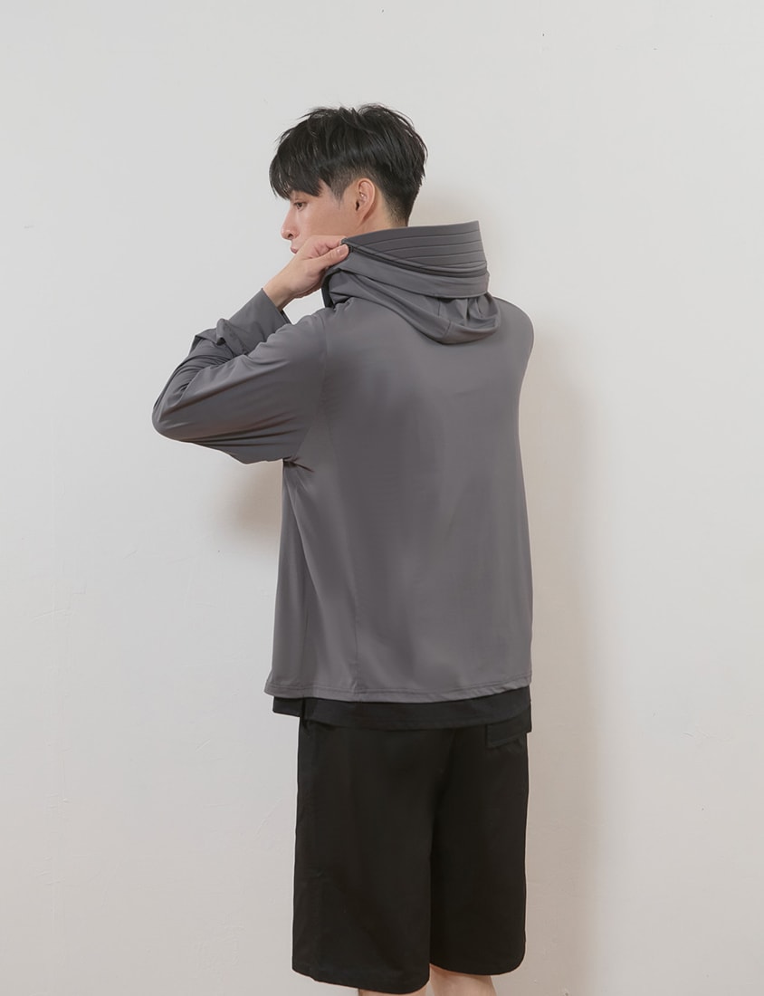 Icy Cooling Detachable Hooded Sun Protection Plus Size Jacket
