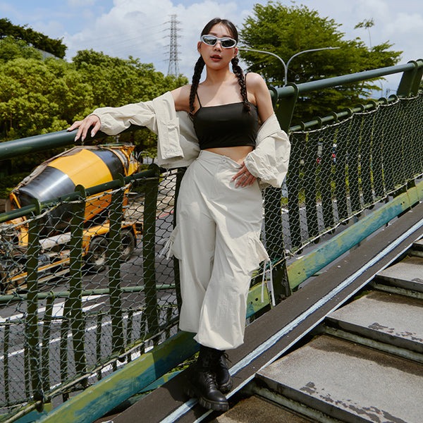 Instant Cooling UV-Protection Tie-Waist Plus Size Utility Pants