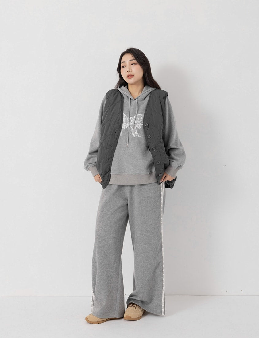 Lace Bow Cloud Cotton Plus Size Hoodie