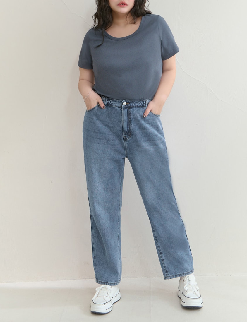 Upgraded 2.0! U-Neck Plus Size Slim Tee