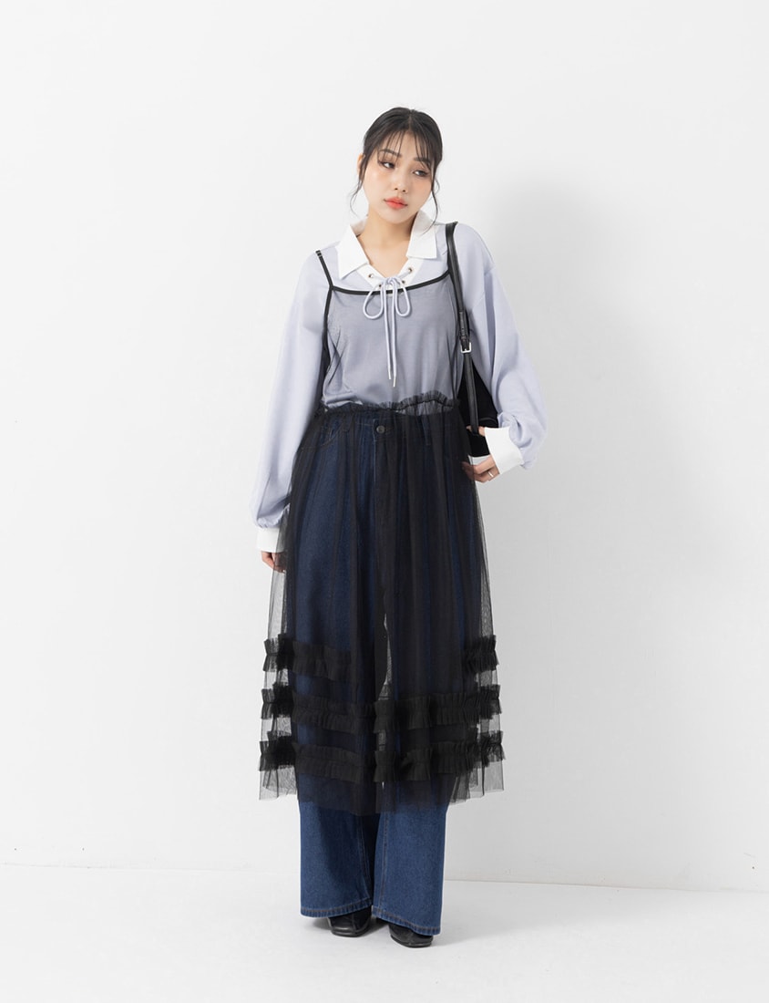 Adjustable Tiered Plus Size Long Vest