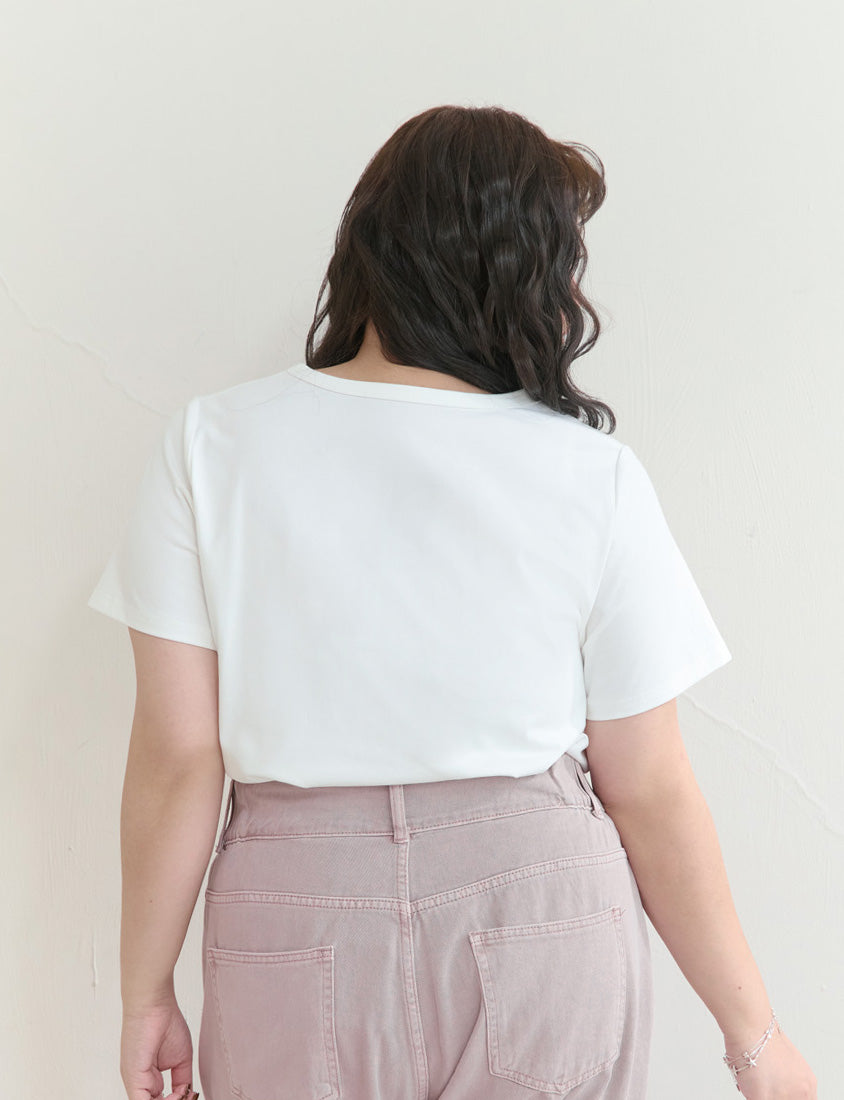 Upgraded 2.0! V-Neck Plus Size Slim Tee