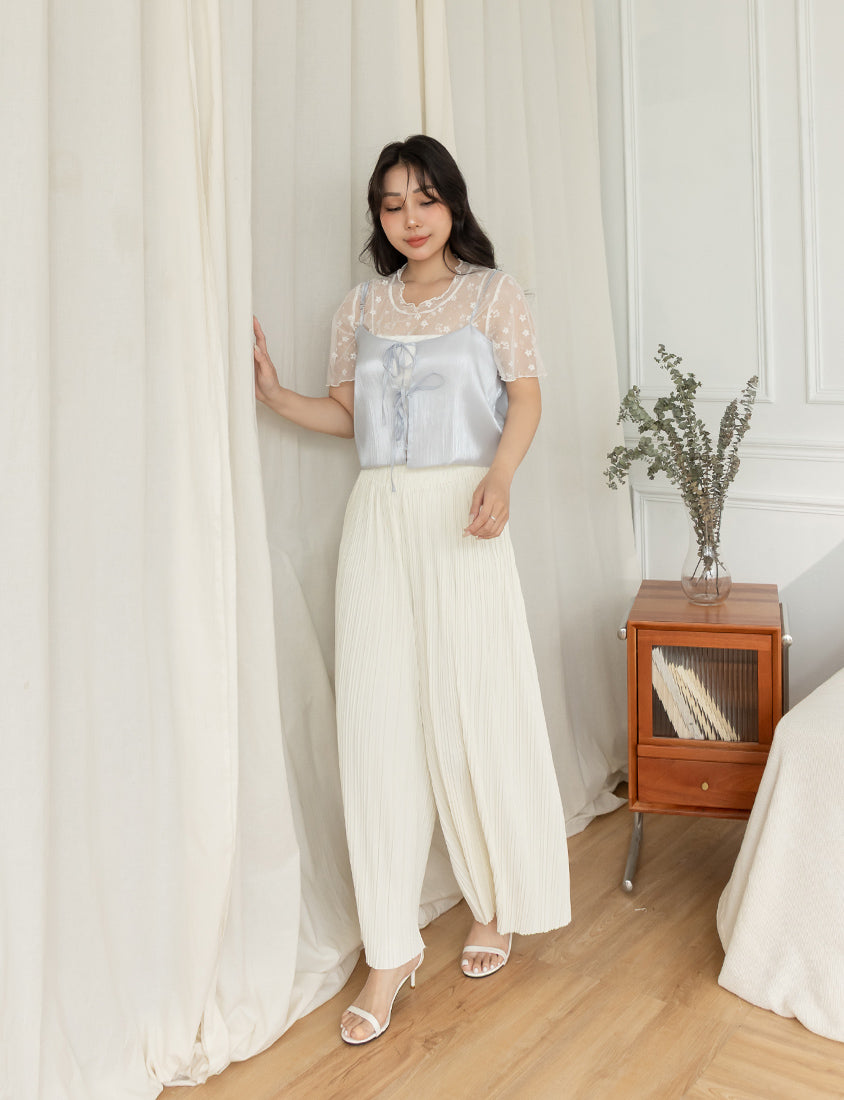 MISS. Sheer Floral Lace Plus Size Top