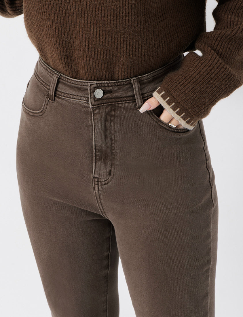 Vintage-Wash Plus Size Flared Jeans