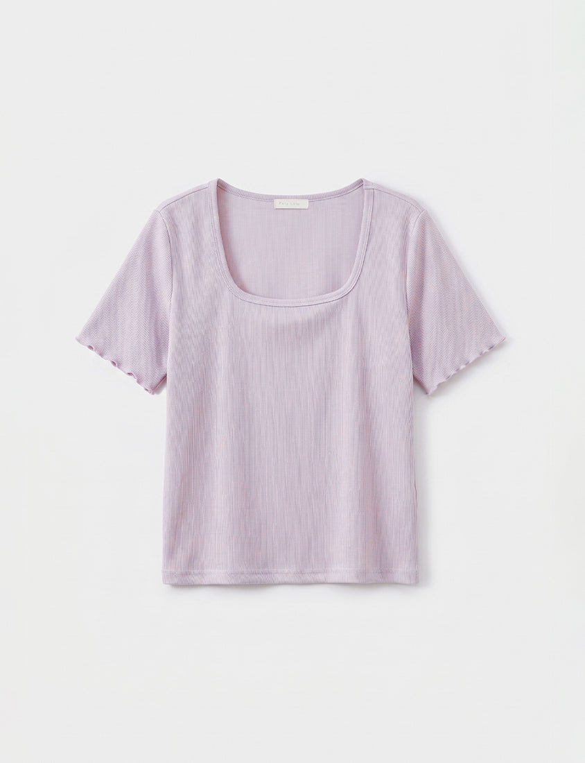 Instant Cooling Cloud Cotton Square Neck Plus Size Tee