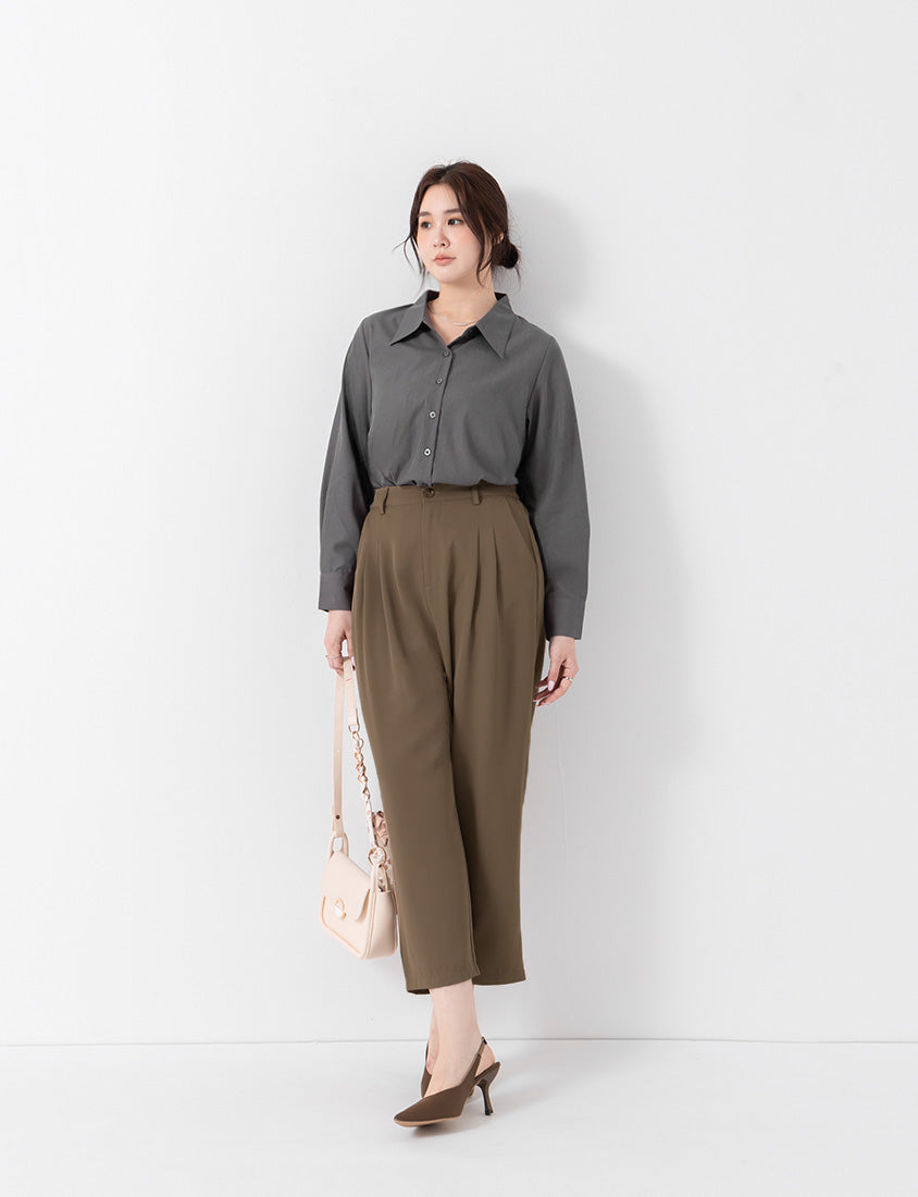 MISS. Cool Touch Wrinkle-Resistant Tailored Cropped Suit Plus Size Pants