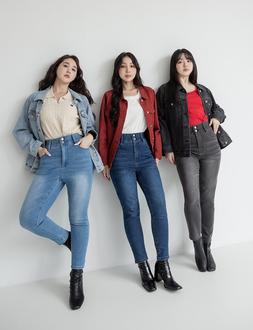 Push-Up High Waist Tummy-Control Plus Size Jeans