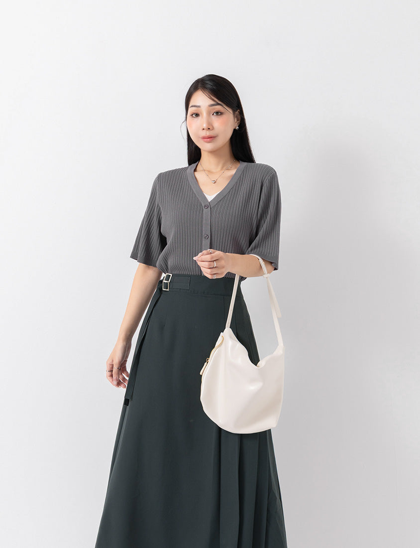 MISS. Tailored Pleated Suit Plus Size Maxi Skirt