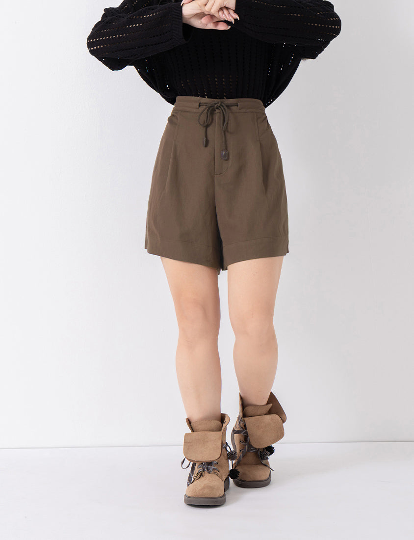 Boyish Style Drawstring Plus Size Shorts