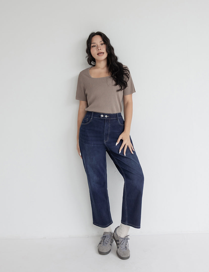Zero Restriction Cloud Denim Plus Size Cropped Jeans (Long)