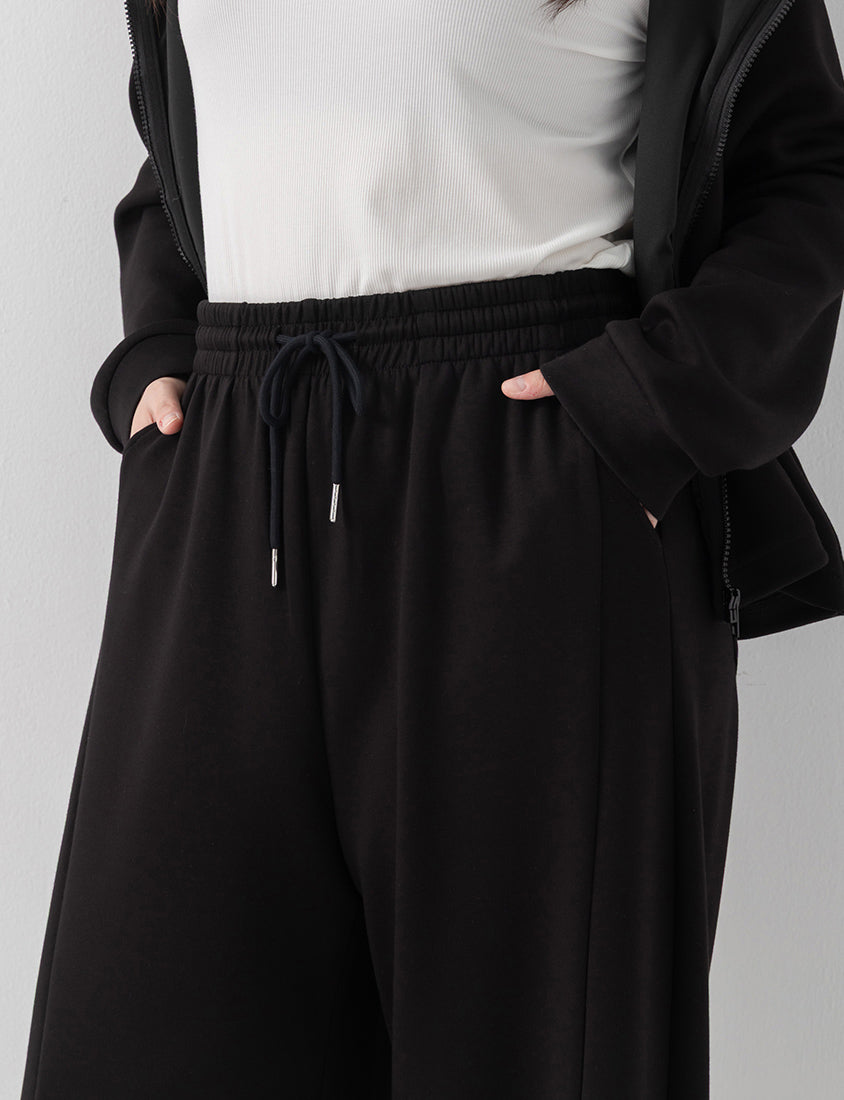 QQ Yogurt Touch Cotton Slimming Curved-Leg Plus Size Pants